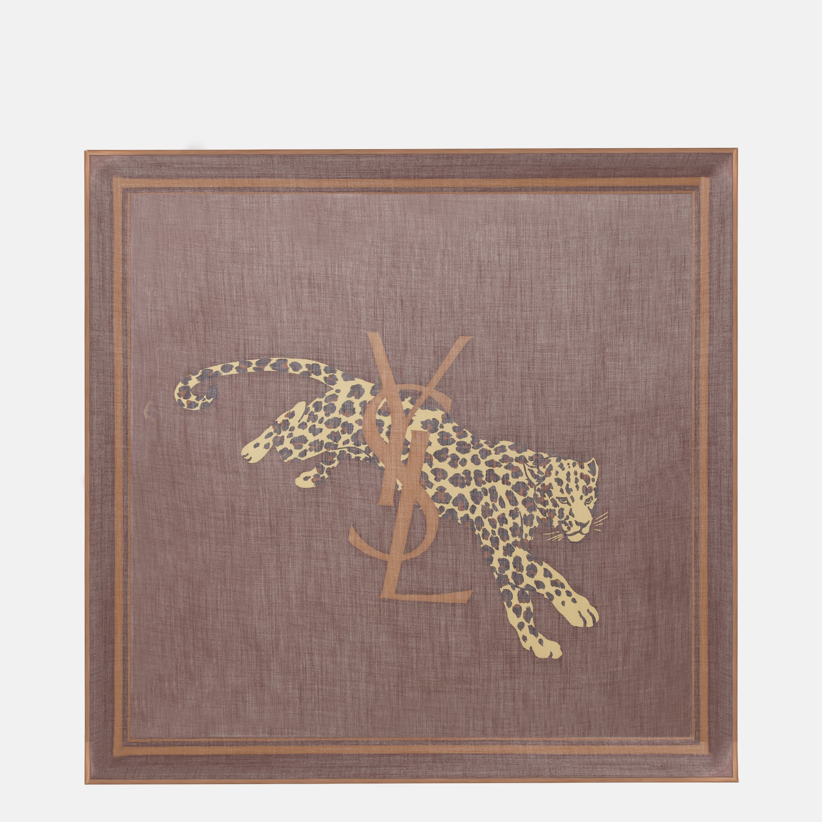 Imagen del artículo Carré Cassandre de lana marrón de la marca Saint Laurent para Mujer - Temporada Primavera-Verano 2026 - Vista Frontal