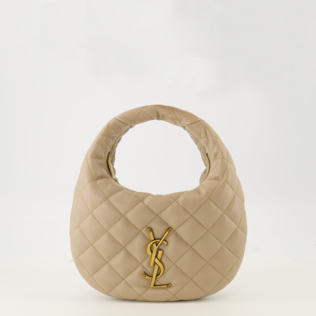 Image de l'article Sac Icarino en cuir nappa beige de la marque Saint Laurent pour Femme - Saison Printemps-Été 2026 - Vue de Face
