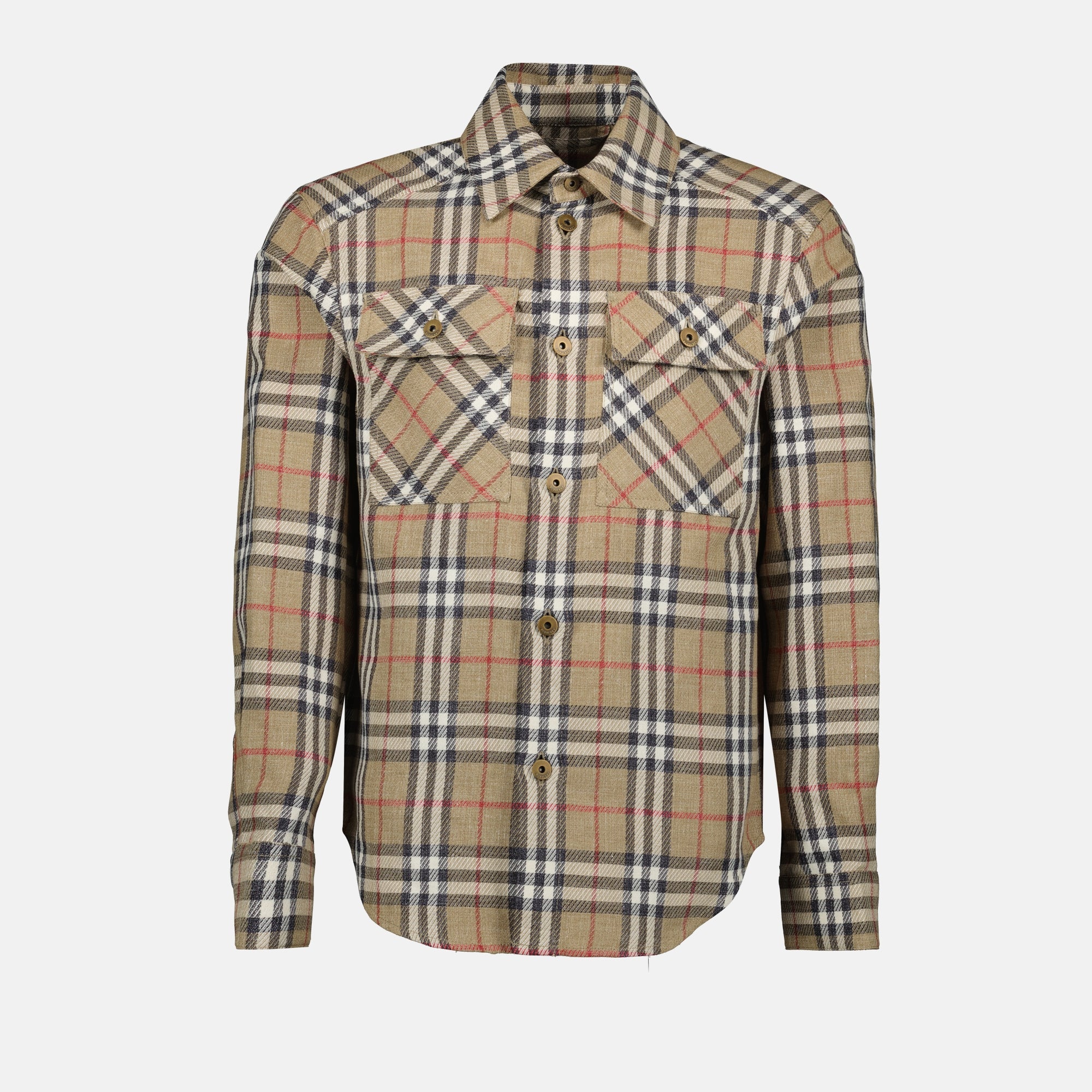 Chemises Chemise à carreaux Check Burberry Beige Homme
