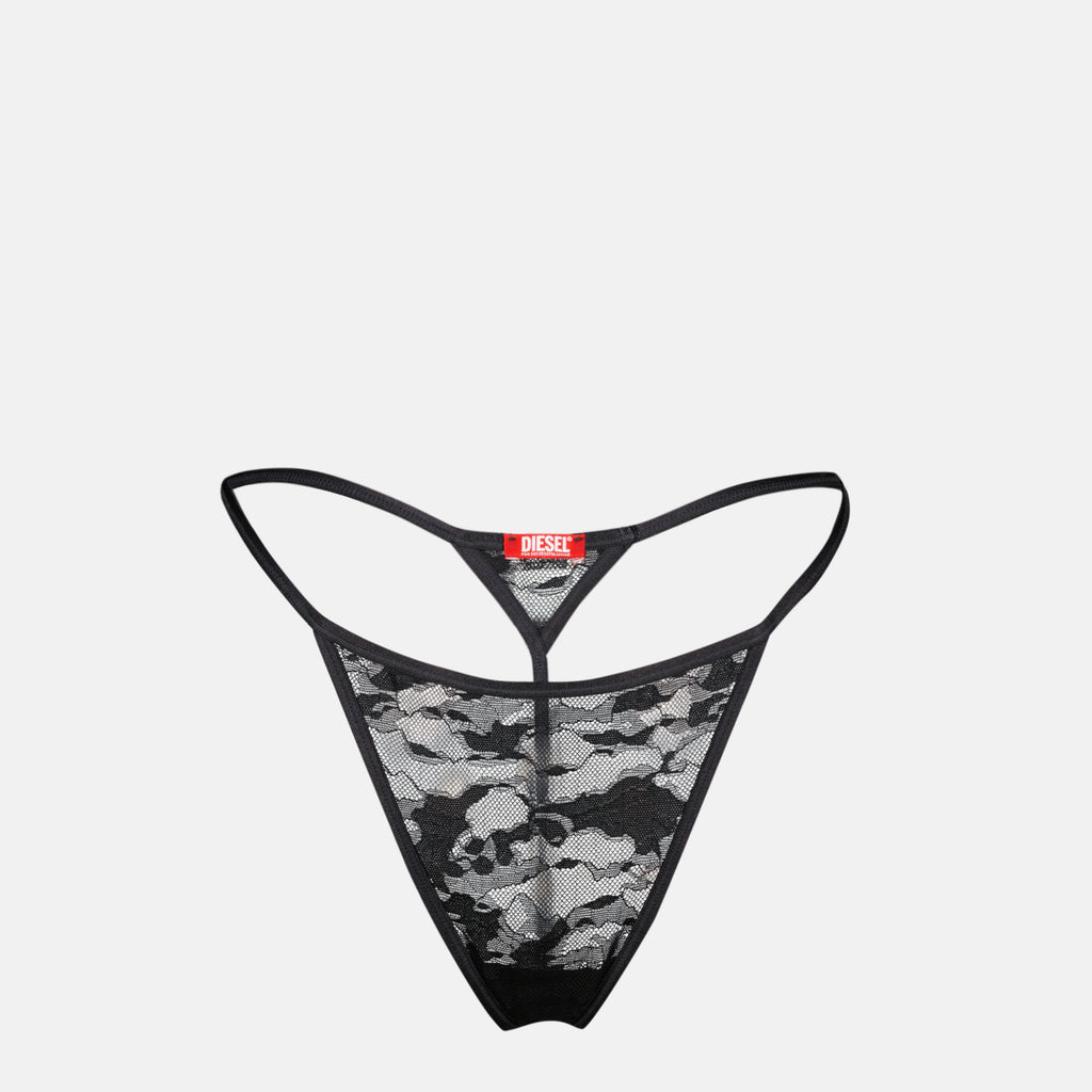 디젤 브랜드 여성용 스트링 스테이시-UTLT 블랙 레이스 이미지 - 2026 봄-여름 - 앞면 보기