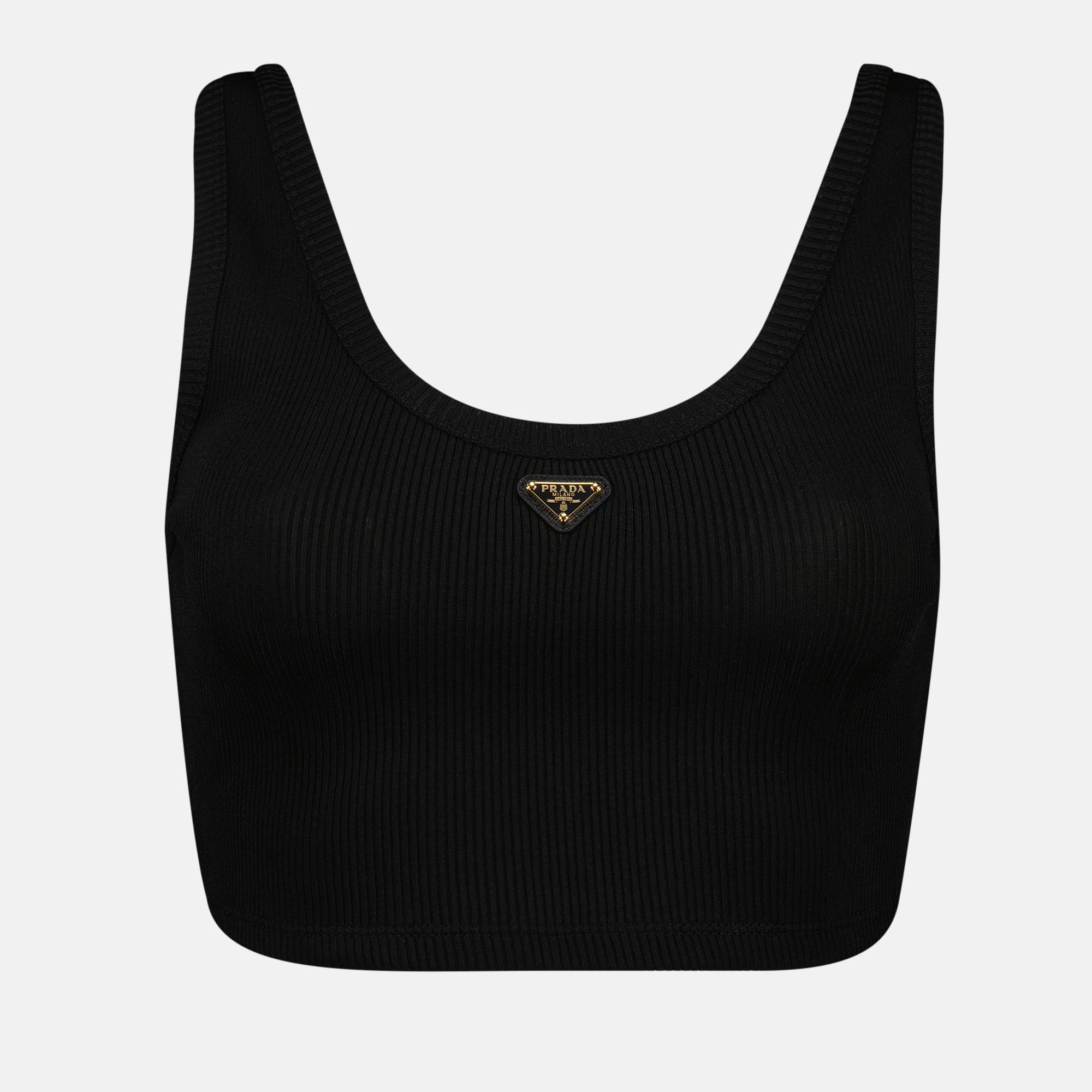 Tops Brassière logo Prada Noir Femme