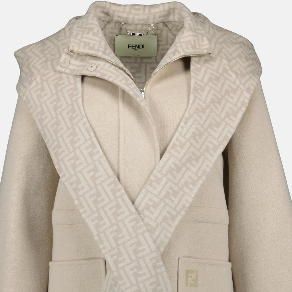 Imagen del Parka de Lana FF de Fendi para Mujer - Otoño-Invierno 2025 - Vista Detallada_2
