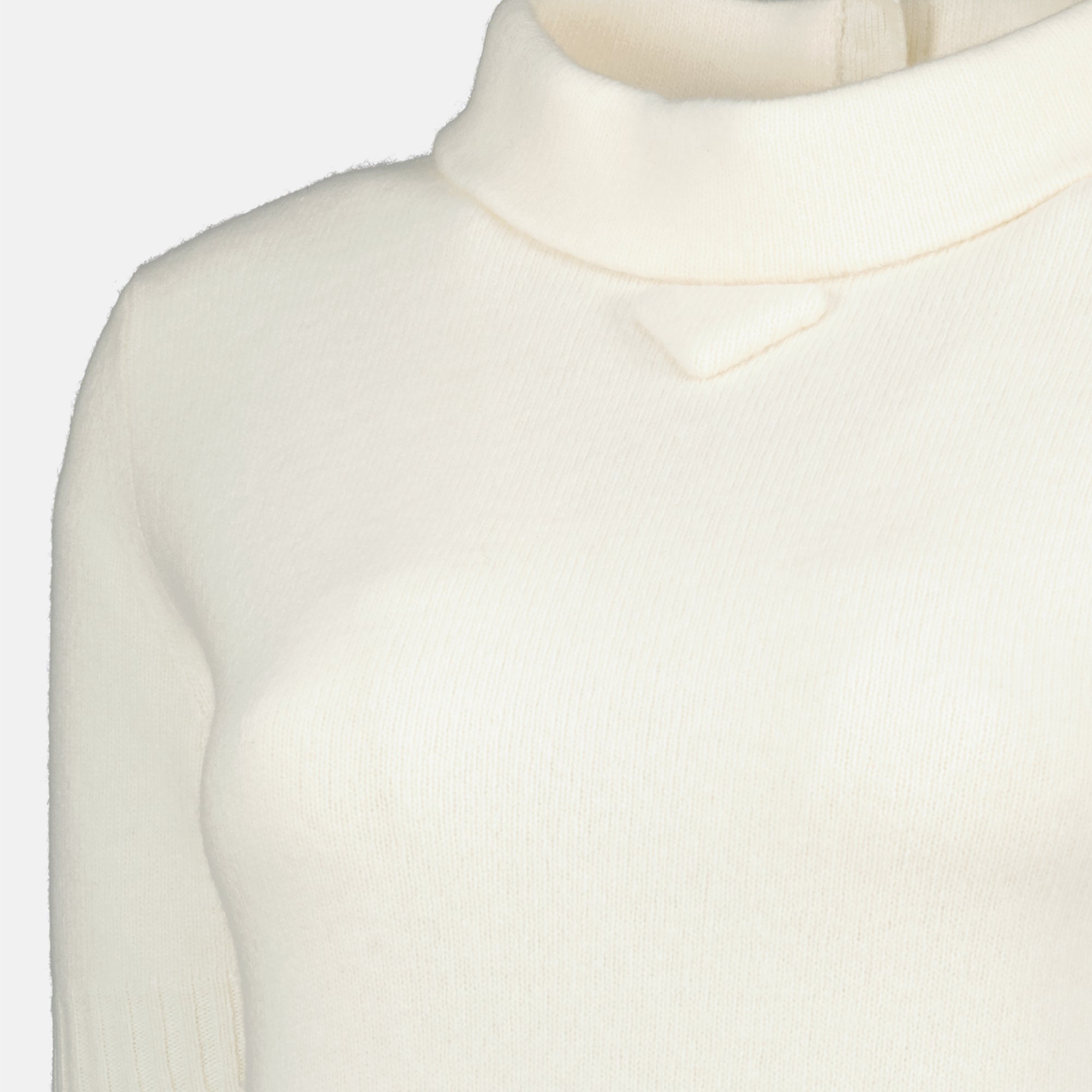 Robes Robe en laine Prada Blanc Femme