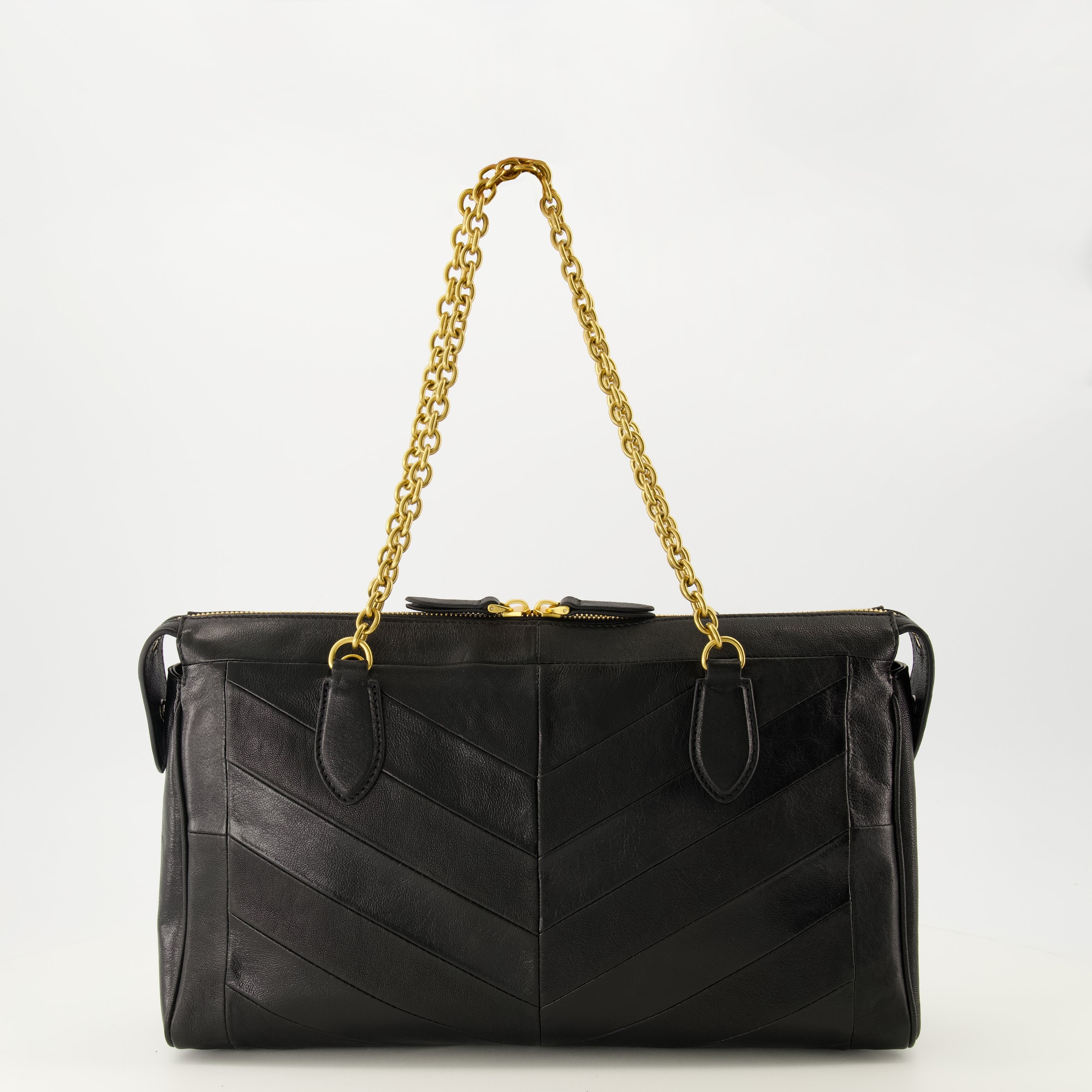Sacs bandoulière Sac Panthea en cuir nappa noir Valentino Garavani Noir Femme