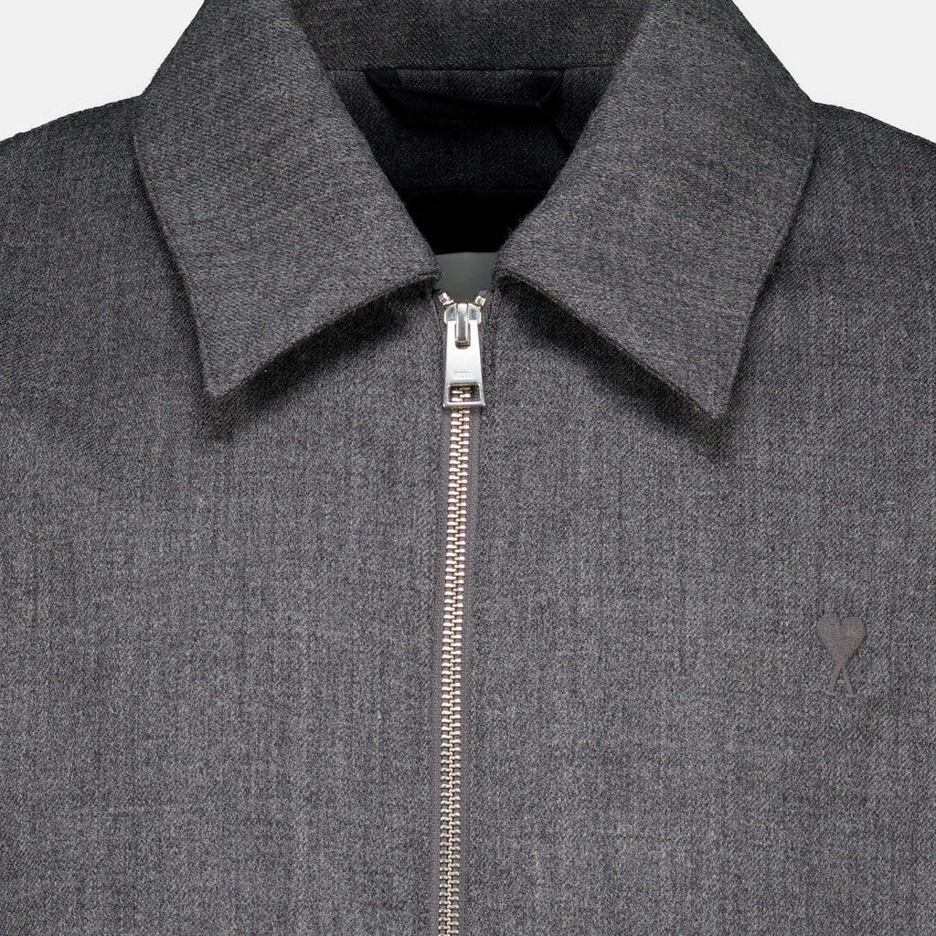 Vestes Gray Wool Jacket Ami PARIS Gris Homme