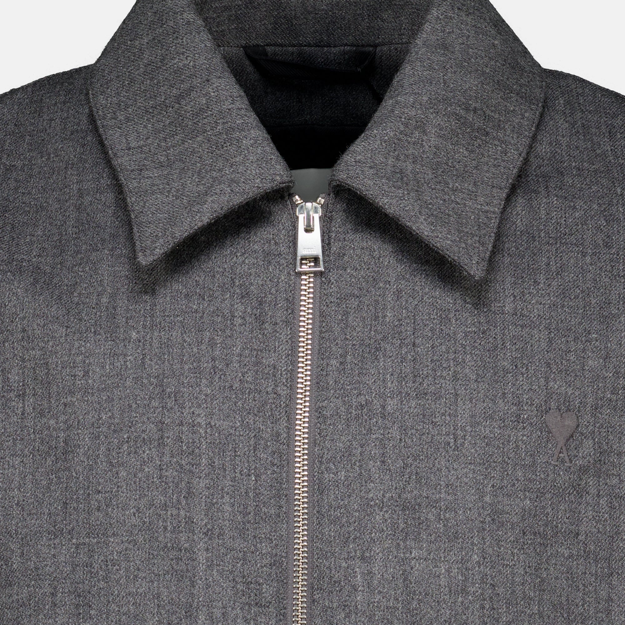 Vestes Grau Wolljacke Ami PARIS Gris Homme