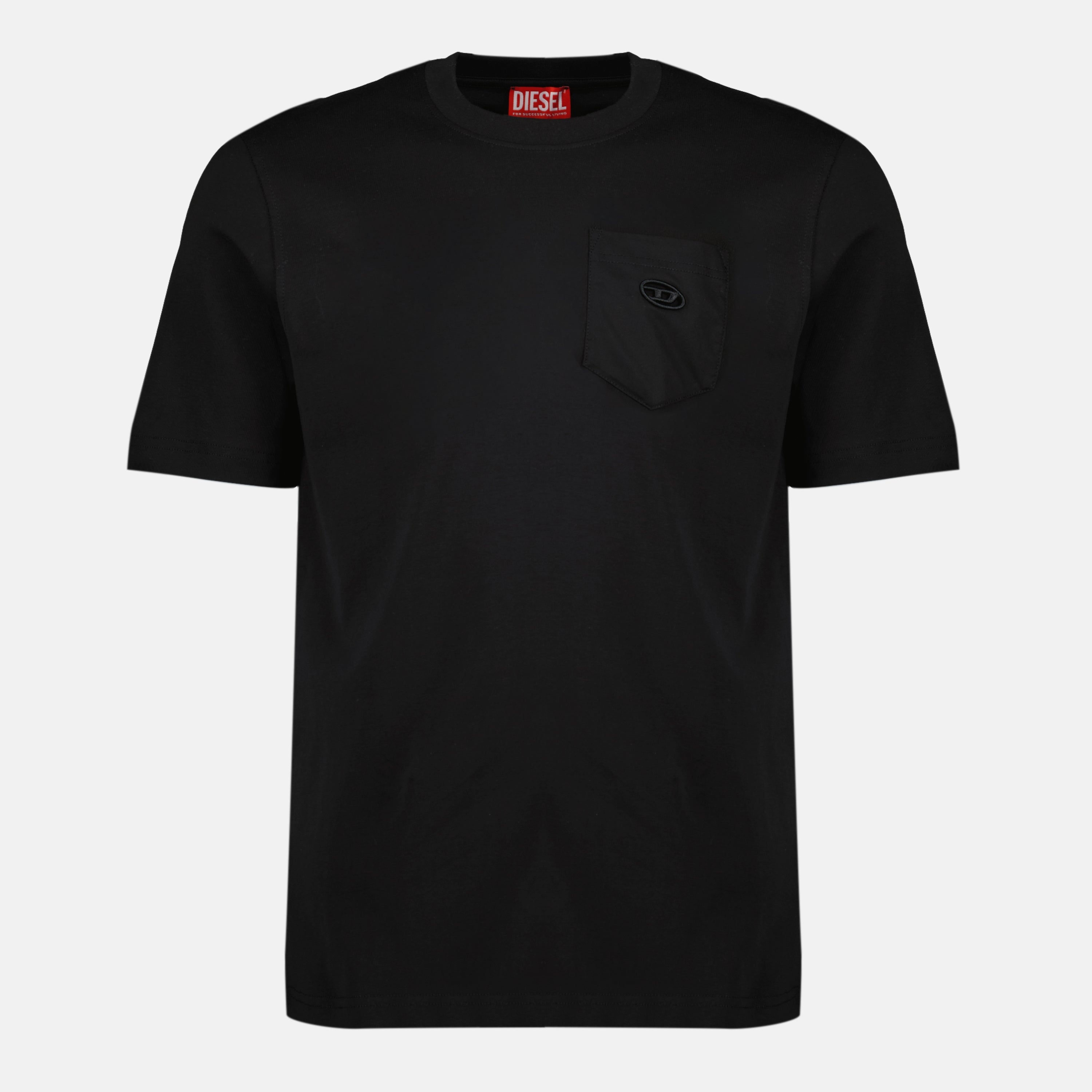 Immagine della maglietta nera T-Norm del marchio Diesel per Uomo - Stagione Primavera-Estate 2026 - Vista Frontale