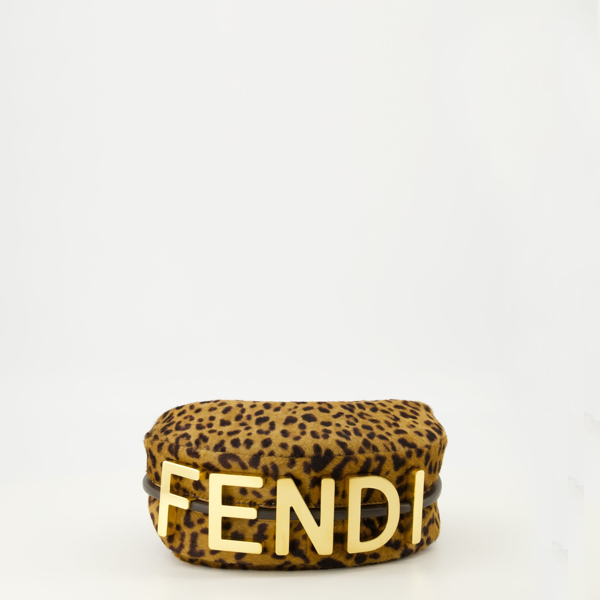 Image of the Fendi Fendigraphy mini leopard bag for Women - Autumn-Winter 2025 - Back View