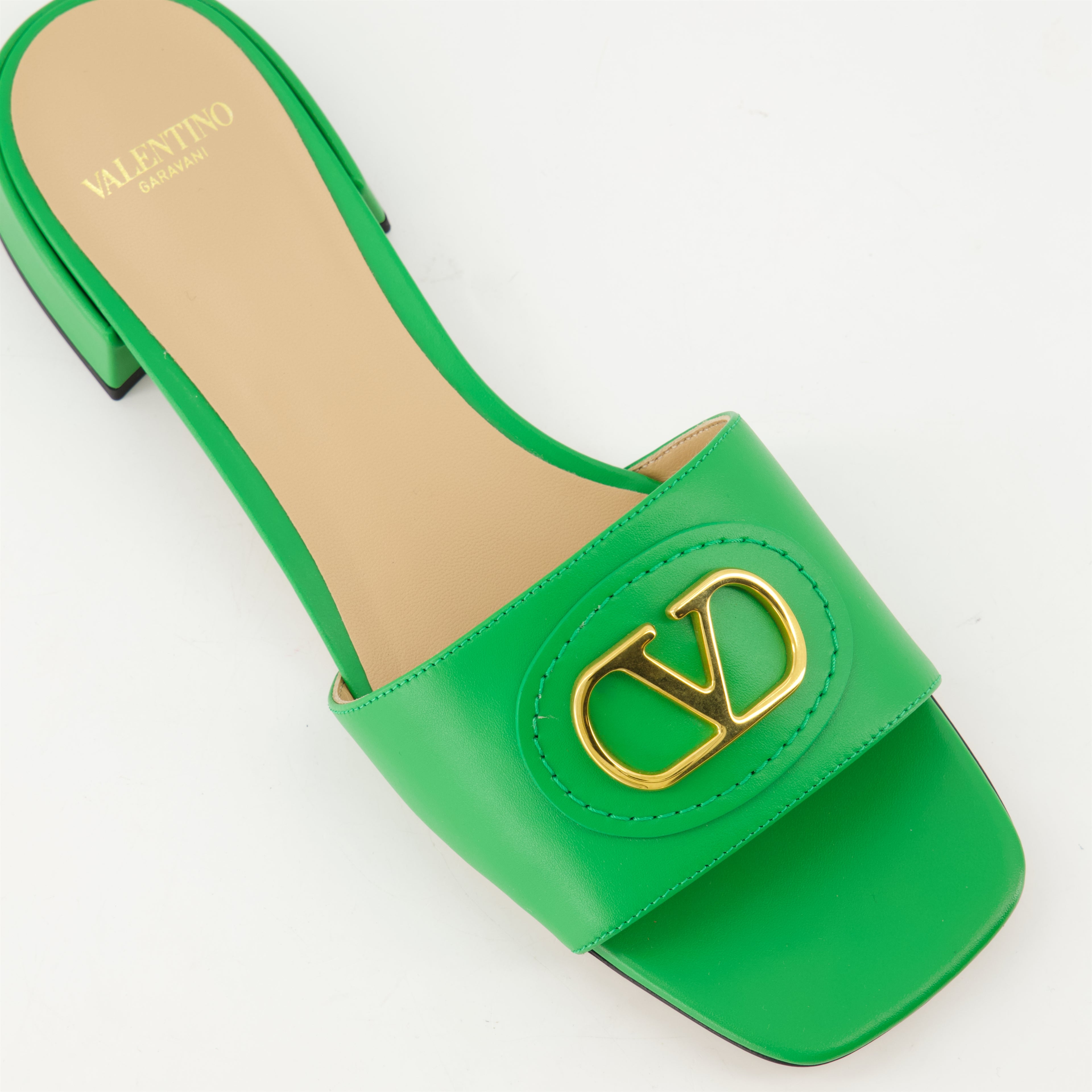 Zapatos abiertos Mules VLogo Valentino Garavani Verde Femme