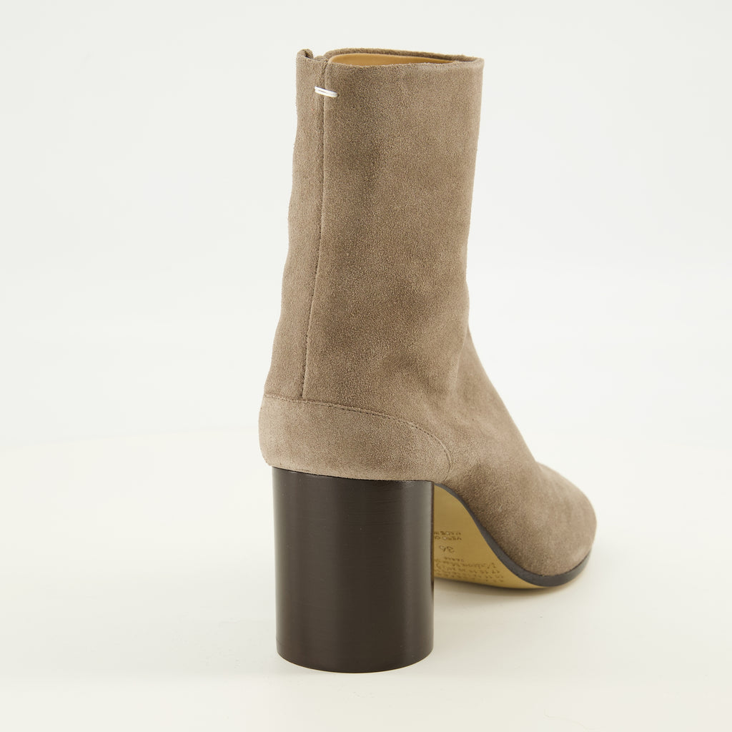 Bottines Bottines Tabi en suède marron Mm6 Marron Femme