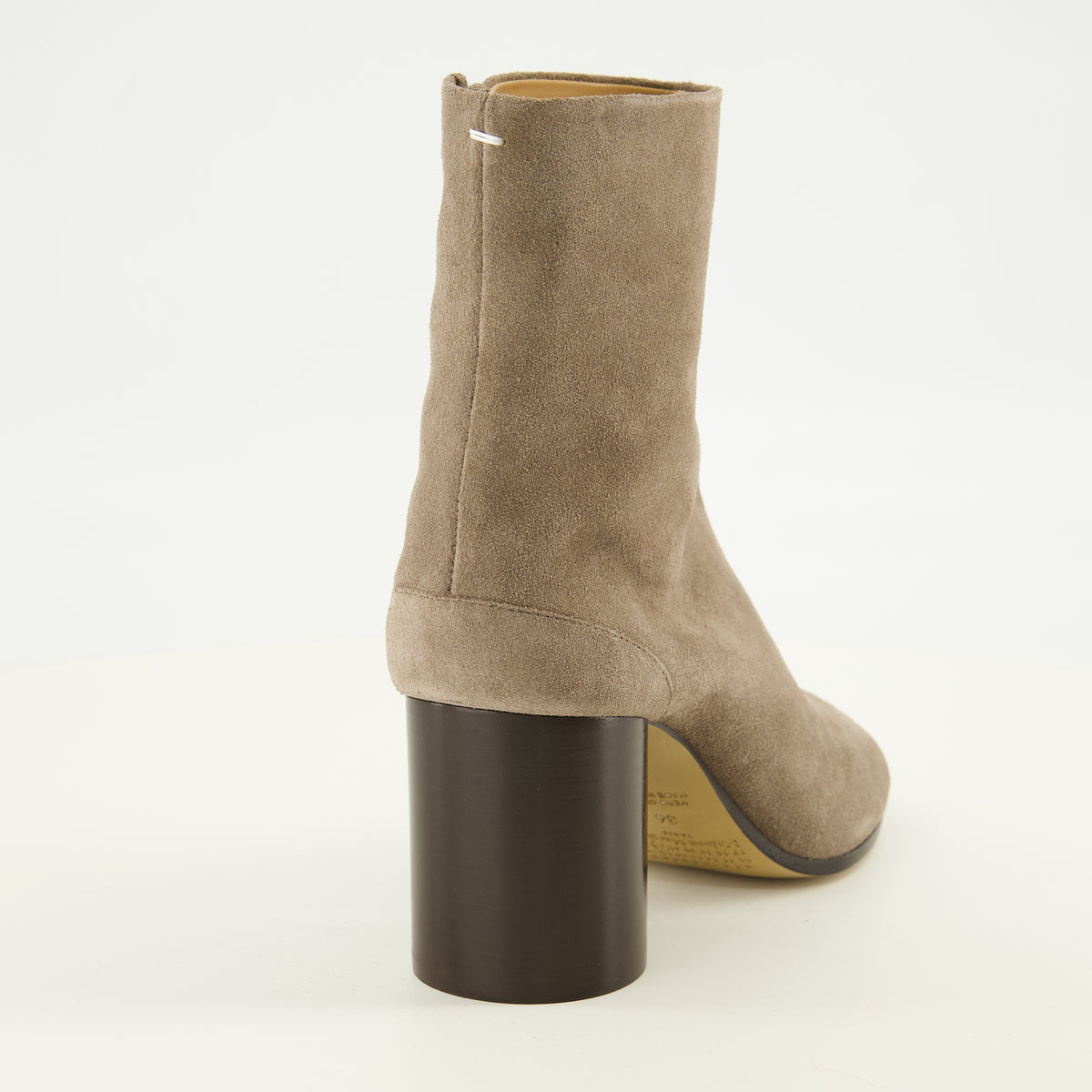 Bottines Bottines Tabi en suède marron Mm6 Marron Femme