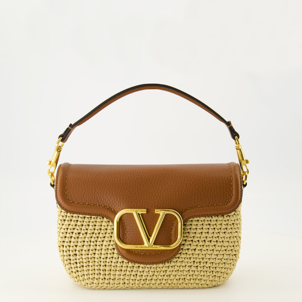 Sacs à main et épaule Bolso de rafia y cuero beige Valentino Garavani Beige Femme