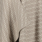 Image de l'article Poncho en laine et soie beige de la marque Fendi pour Femme - Saison Printemps-Été 2026 - Vue détaillée_1
