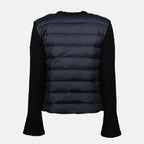 Maille Cardigan bi-matière Moncler Bleu foncé Femme