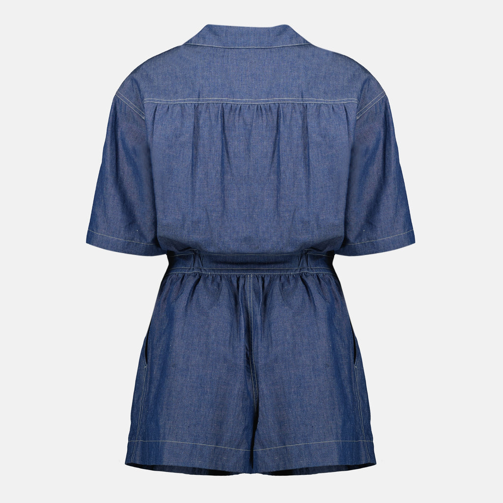 Image de l'article Combinaison en jean bleu de la marque Prada pour Femme - Saison Printemps-Été 2026 - Vue de Dos