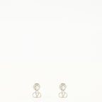 Bijoux Boucles d'oreilles VLogo en métal et cristaux Swarovski® argenté Valentino Garavani Argenté Femme