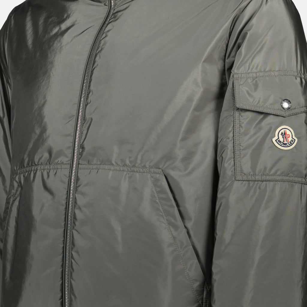 Image of the Moncler brand Poiliot gray bomber jacket for Men - Fall-Winter 2025 Season - Detailed View 2