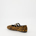 Chaussures plates 프린트 발레리나 Prada Marron Femme
