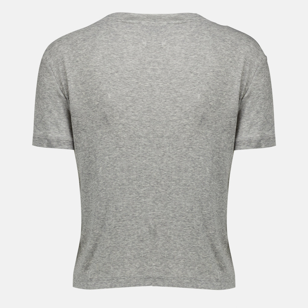T-shirts T-Shirt in Jersey Cotele Grigia Miu Miu Gris Femme