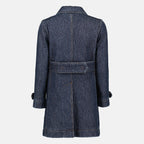 Bild des FF marineblauen Denim-Jackets von Fendi für Damen - Frühjahr-Sommer 2026 - Rückansicht