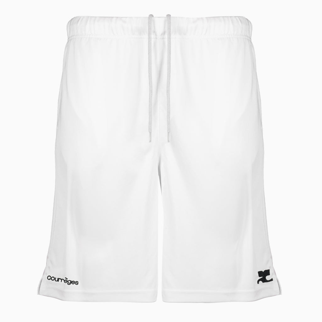 Immagine degli short sportivi bianchi AC del marchio Courrèges per uomo - Stagione Primavera-Estate 2026 - Vista Frontale