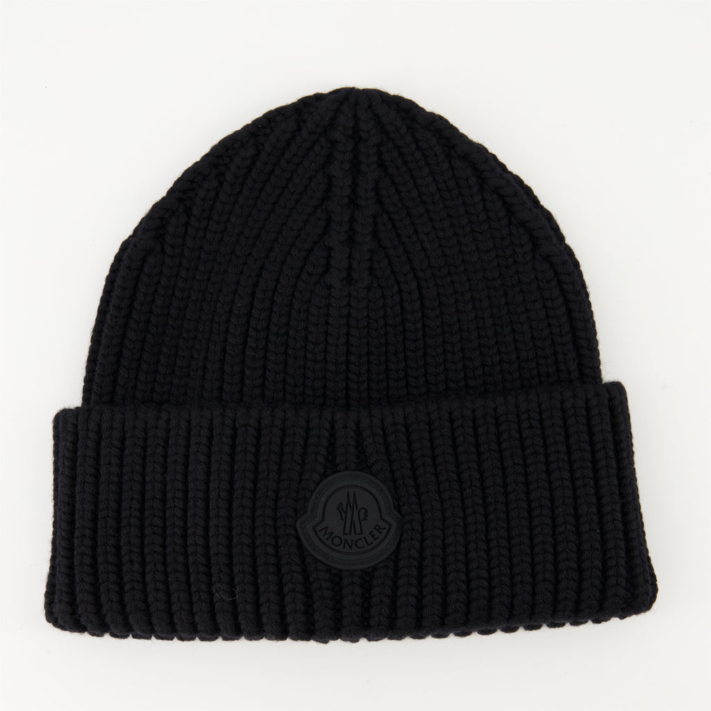 Hats, caps and beanies Bonnet en laine Moncler Black Homme