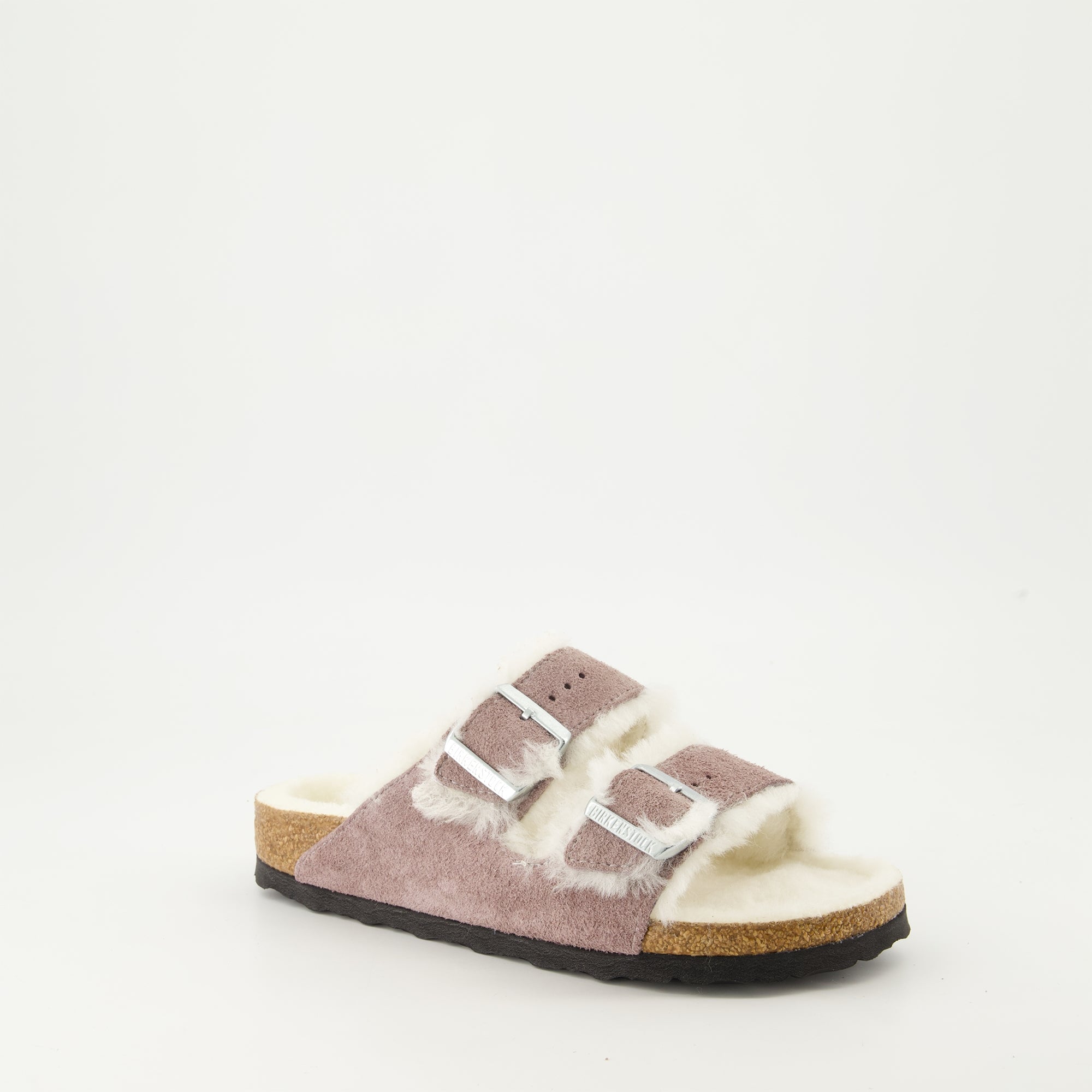Sapatos abertos Chinelos de Pêlo Arizona Birkenstock Roxo Femme