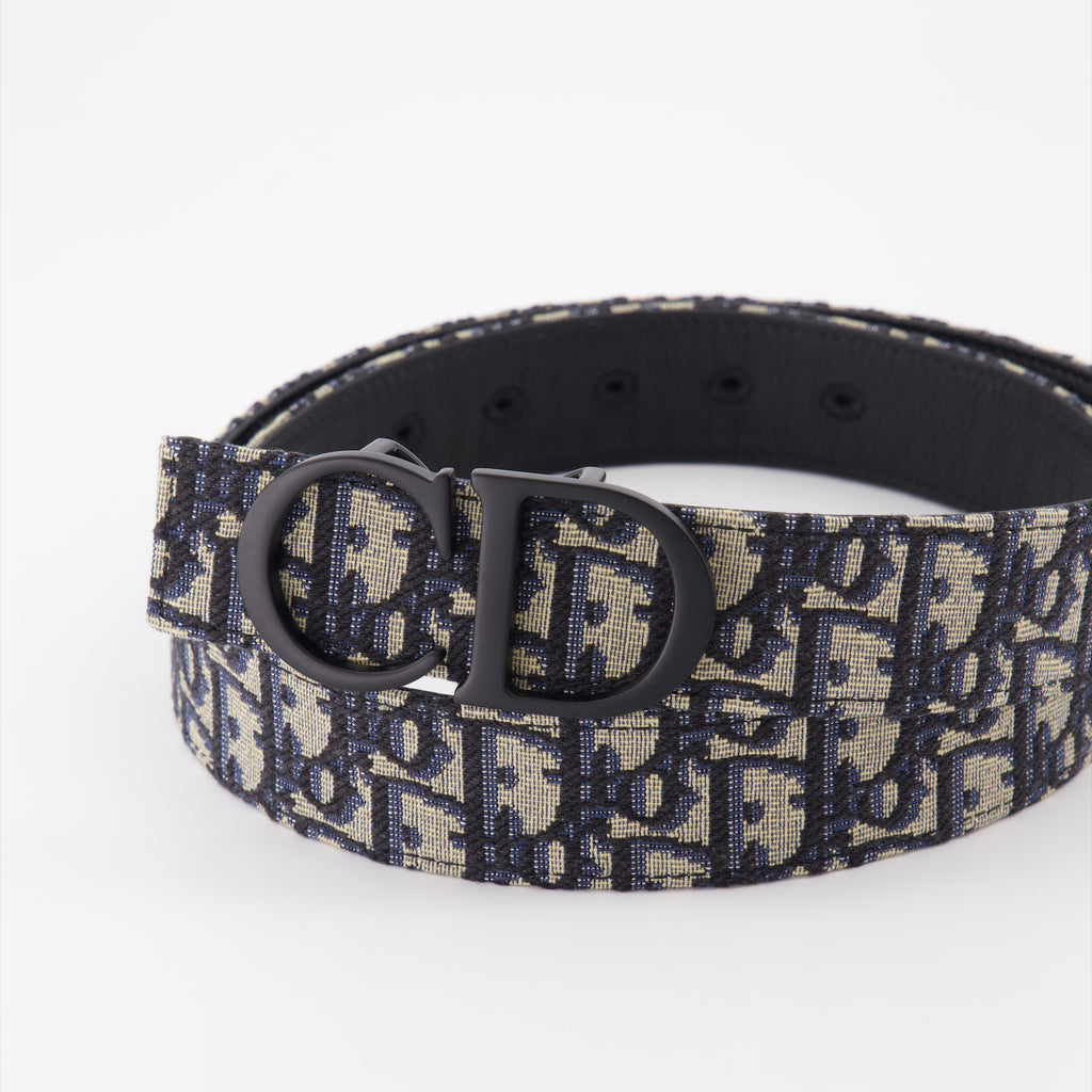 Cinture Cintura Obliqua Dior Blu Homme