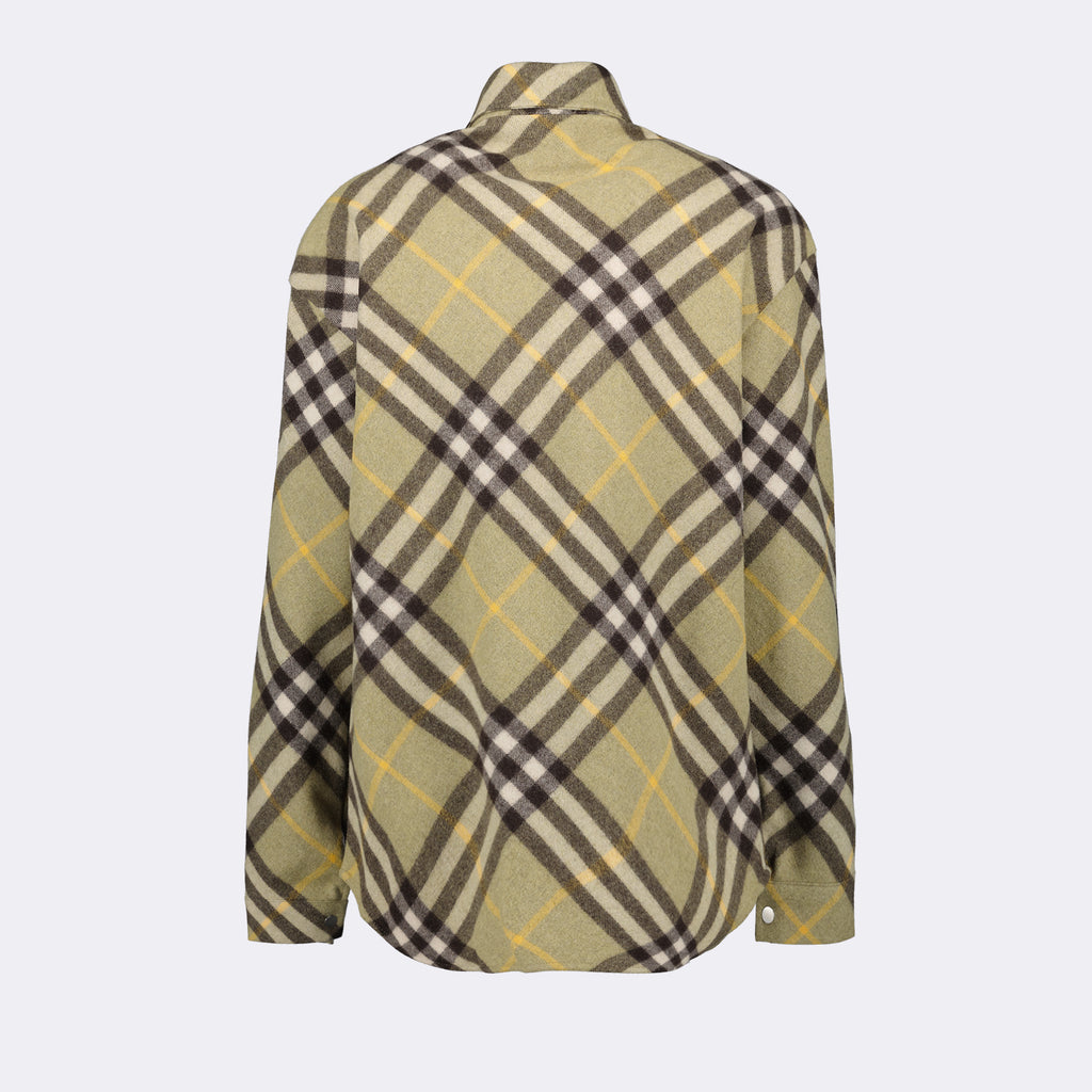 Camisas Camisa de Lã Burberry Cáqui Homme