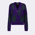Maille Cardigan Argyle Burberry Violet Femme