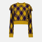 Prendas de punto Pull en laine Argyle Burberry Amarillo Femme