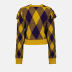Prendas de punto Pull en laine Argyle Burberry Amarillo Femme