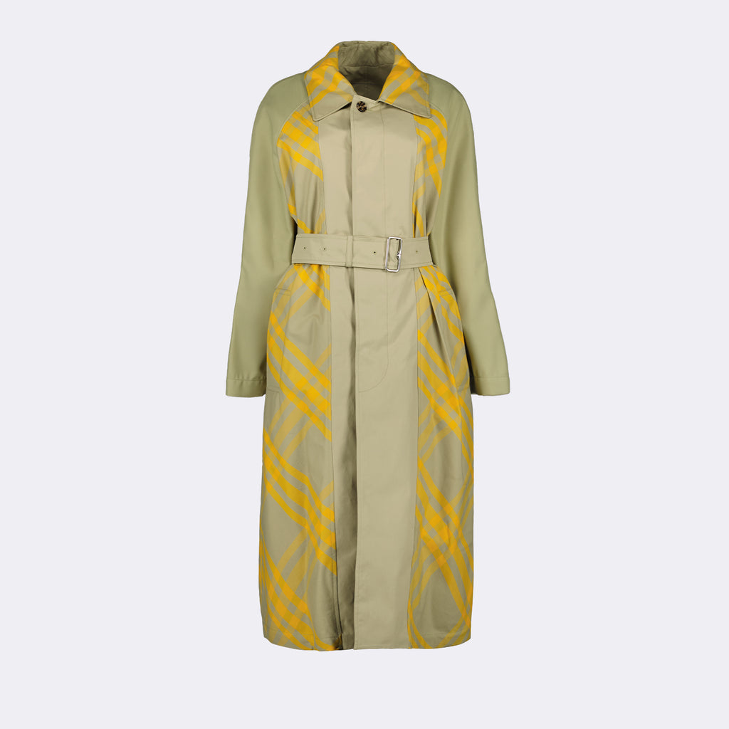 Cappotti Trench-coat réversible à carreaux Burberry Cachi Femme