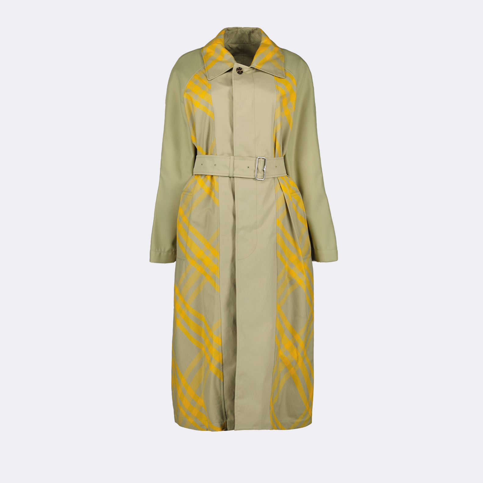 Trench-coat réversible à carreaux