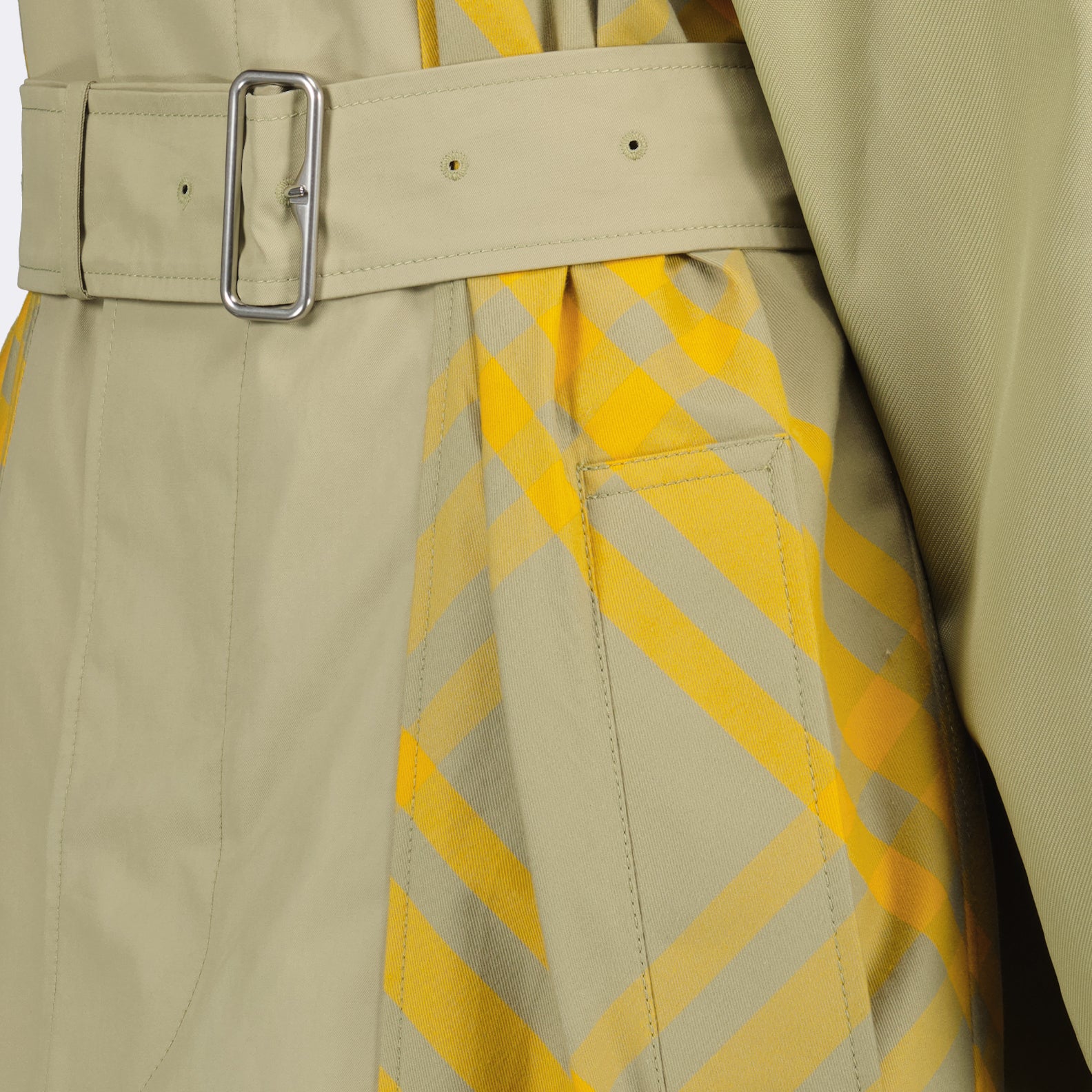 Cappotti Trench-coat réversible à carreaux Burberry Cachi Femme
