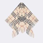 Vestes Poncho à carreaux Burberry Beige Unisexe