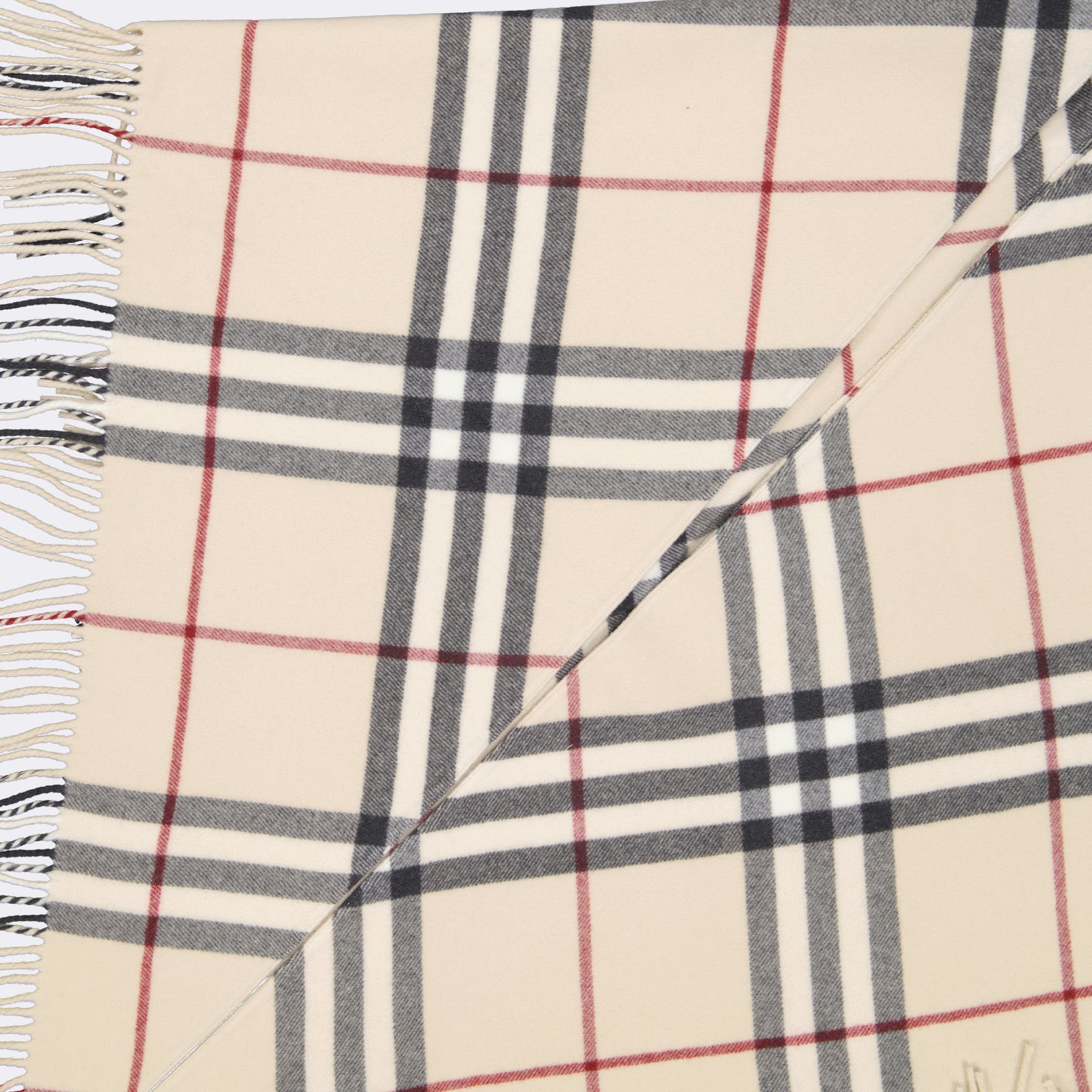 Vestes Poncho à carreaux Burberry Beige Unisexe