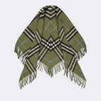 Vestes Poncho à carreaux Burberry Vert Unisexe
