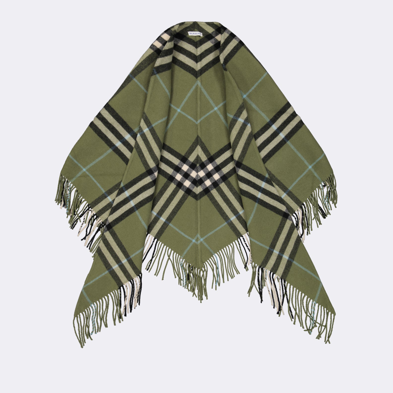 Vestes Poncho à carreaux Burberry Vert Unisexe