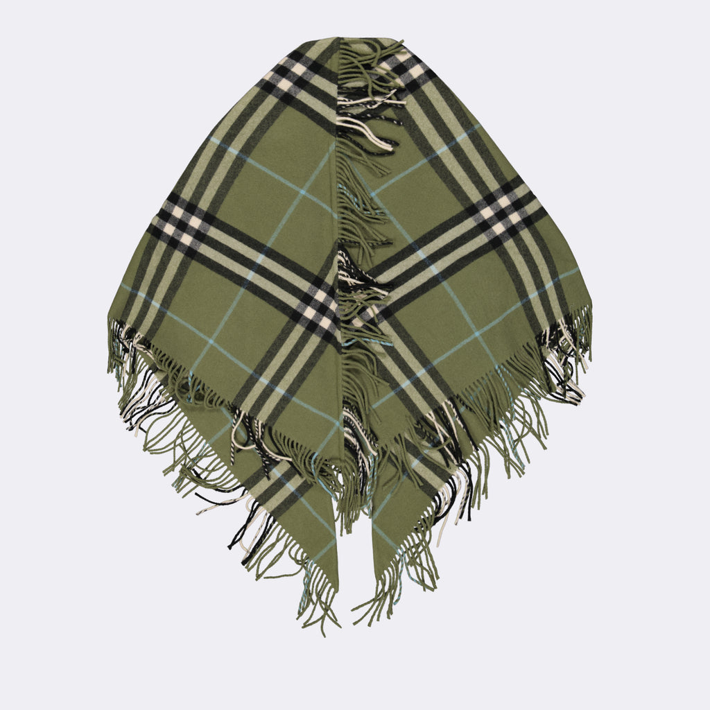 Vestes Poncho à carreaux Burberry Vert Unisexe