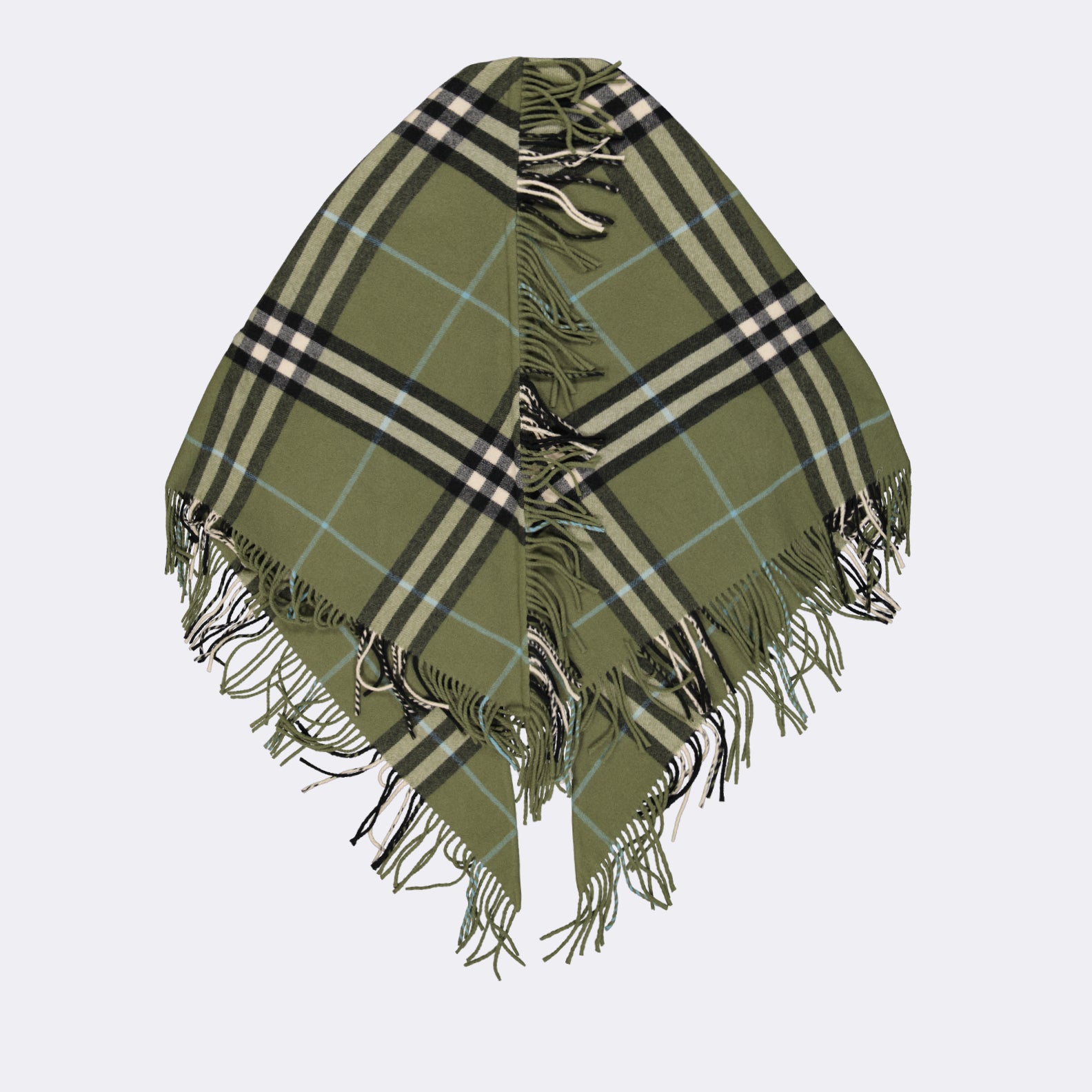 Vestes Poncho à carreaux Burberry Vert Unisexe