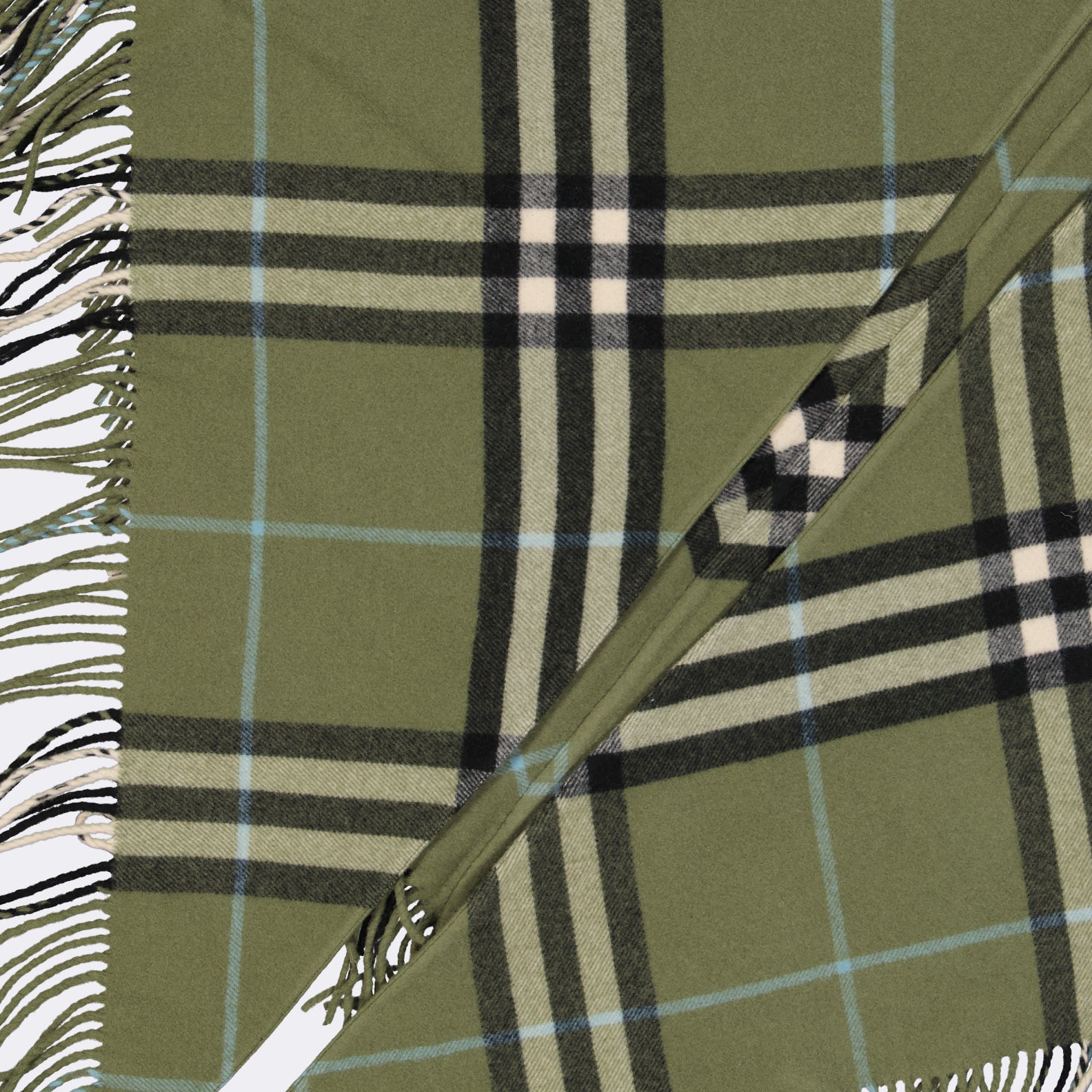 Vestes Poncho à carreaux Burberry Vert Unisexe