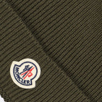 Hats, caps and beanies Logo beanie Moncler Khaki Man