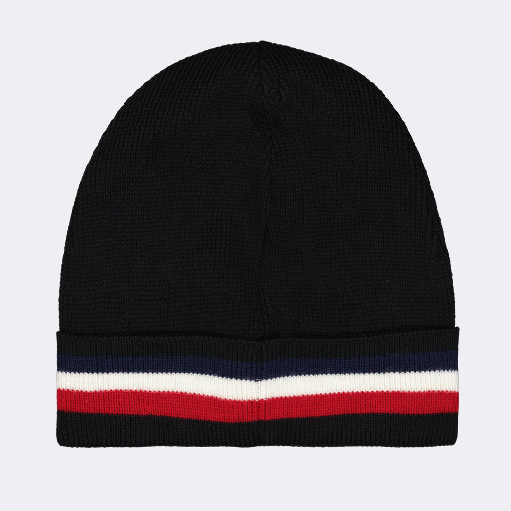 Cappelli, berretti e beanie Bonnet à bande tricolore Moncler Nero Homme