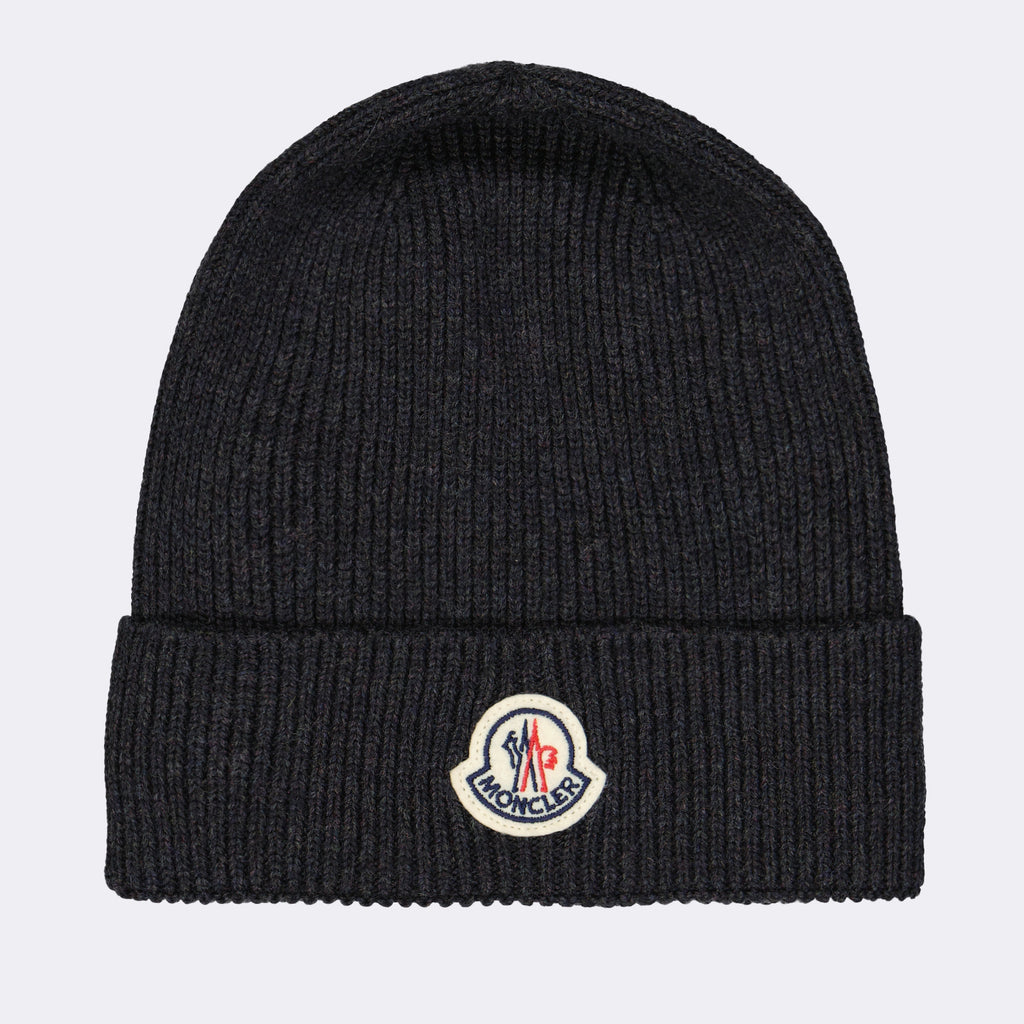 Hats, caps and beanies Logo beanie Moncler Gray Man