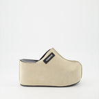 Zapatos de plataforma Mules en daim Coperni Beige Femme