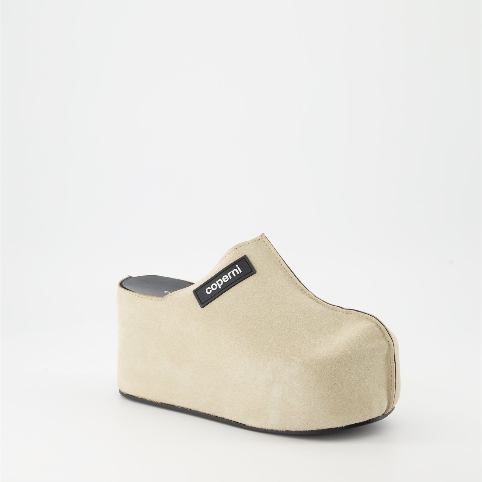 Zapatos de plataforma Mules en daim Coperni Beige Femme