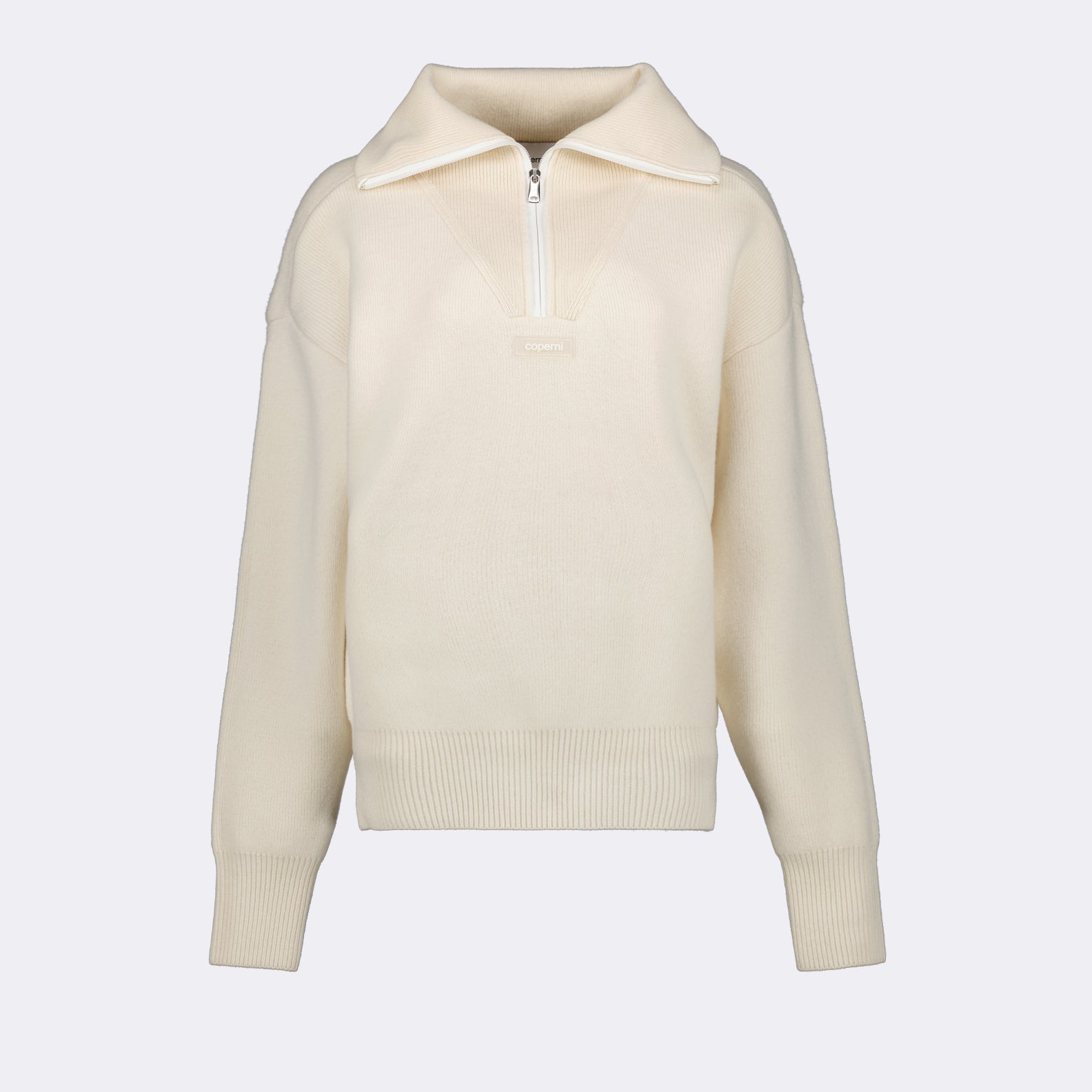 Maille Pull à col zippé Coperni Beige Homme