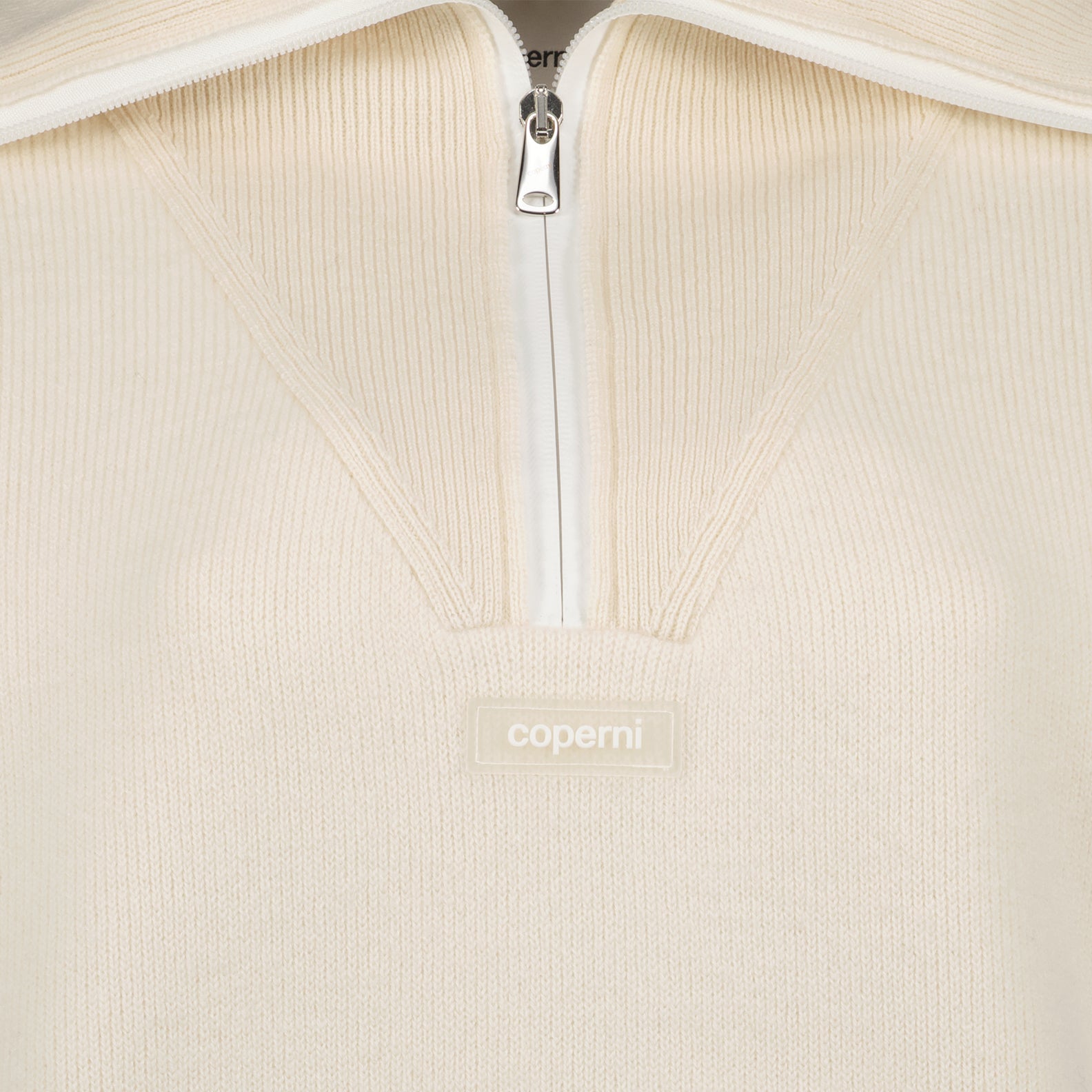 Maille Pull à col zippé Coperni Beige Homme