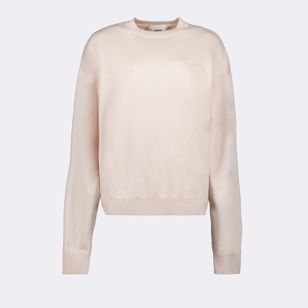 Maille Pull à logo Coperni Beige Femme